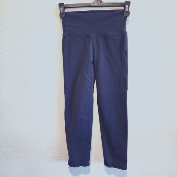 Athleta Womens Cropped Legging Navy Blue Size XXS Yoga Gym Workout - Picture 1 of 4